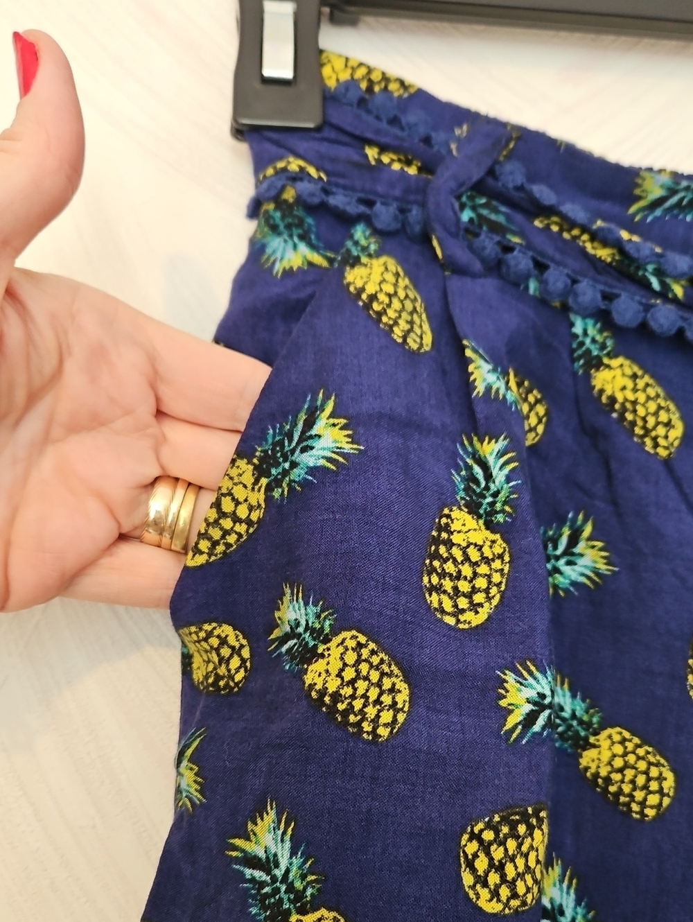 Pop-Art Pineapple Women’s Shorts - Picture 3 of 6